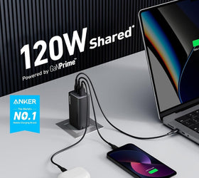 ANKER 737 USB C Charger 120W GaNPrime, PPS 3-Port Fast Compact Wall Charger