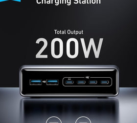 ANKER Prime Charger, 200W 6-Port GaN Charging Station, Fast Charging USB C Charger