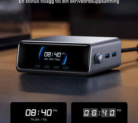 Anker Prime 250 W USB-C Charger, Ultra-Fast 6-Port GaN, 6 cm LCD Display, Smart Control Controller