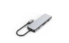 NÖRDIC 1 till 8 USB-C dockingsstation dubbla HDMI 4K60Hz, 1xUSB-C PD87W 3xUSB-A 3.1 1xSD Micro SD kortläsare space grey dual HDMI USB C adapter