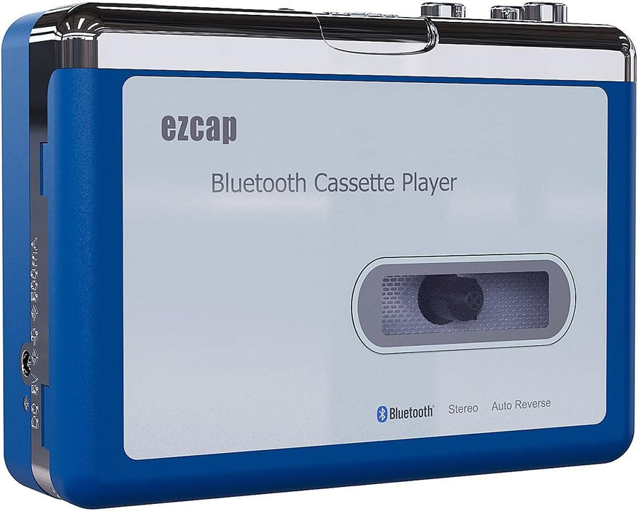 Ezcap Bluetooth Cassette Player, Walkman Tape Player with 3.5mm Jack Headphone and Speaker