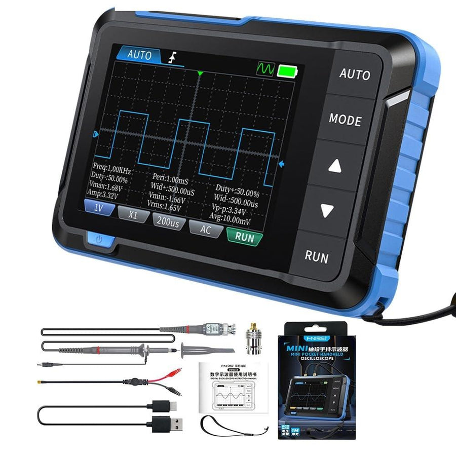 Handheld Digital Oscilloscope 2.8" HD LCD Screen Signal Generator 2in1 5MSa/s 1MHz Analog Bandwidth