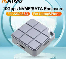 MAIWO M.2 2230 NVMe SATA SSD Enclosure USB 3.2 Gen 2 10Gbps for Pc Laptop iPhone 15