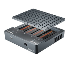 Maiwo 4-slot M.2 NVMe SSD Dockningsstation med kloningsfunktion, USB 4.0 Type-C 40Gbps