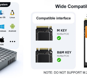 Maiwo 4-slot M.2 NVMe SSD Dockningsstation med kloningsfunktion, USB 4.0 Type-C 40Gbps