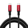 NÖRDIC 1.5m USB4 USB-C till C nylonflätad kabel PD3.1 med 240W snabbladdning 40G 8K60Hz 4K120Hz 5K60Hz 2x4K60Hz Emarker