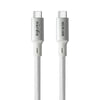 NÖRDIC 2m USB4/Thunderbolt 4 USB-C till C nylonflätad kabel PD3.1 med 240W snabbladdning 40G 8K60Hz 4K120Hz 5K60Hz 2x4K60Hz Emarker