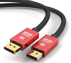 5m nylonflätad Displayport 2.1 kabel DP40 UHBR10 40Gbps 8K30Hz 4K144Hz