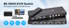 HDMI KVM-switch 4 datorer 1 skärm 8K 60Hz 4K 144/120Hz USB-enheter