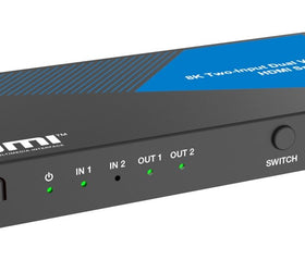 NÖRDIC HDMI Splitter 2 in 2 Out, 4K@120Hz, Dolby Vision Pass-Through, HDCP 2.3, Auto EDID Management