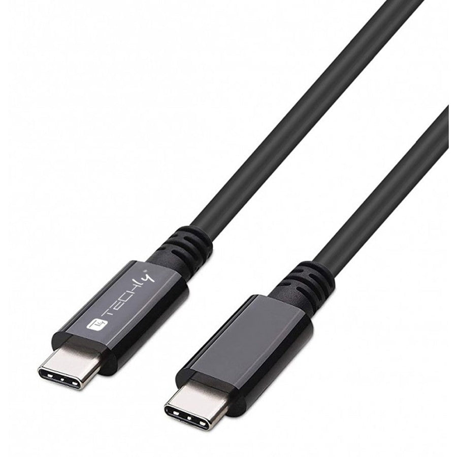 USB 4 Gen 3 Type-C kabel hane/hane E-Mark 8K 40Gbps 100W PD 0,8m Svart