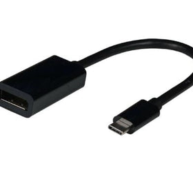 USB 3.2 8k60Hz adapter USB C hane till DisplayPort 1.4 hona svart, 0,2m, EFB-Electronics EBUSBC-DP-8K60