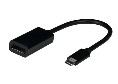 USB 3.2 8k60Hz adapter USB C hane till DisplayPort 1.4 hona svart, 0,2m, EFB-Electronics EBUSBC-DP-8K60