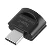 NÖRDIC USB-C 3.1 kortläsare med nyckelring 5Gbps TF, MicroSD, Micro SDHC, Micro SDXC 2TB UHS-I grå