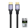 NÖRDIC CERTIFIED CABLES 1,5m Ultra High Speed HDMI 2.1 8K 60Hz 4K 120Hz 48Gbps Dynamic HDR eARC Game Mode VRR Dolby ATMOS nylonflätad guldpläterad