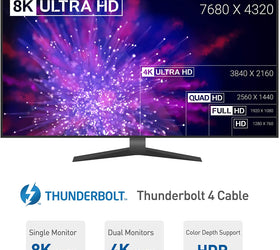 NÖRDIC 3m Thunderbolt 4 USB-C kabel 40Gbps 100W laddning 8K video kompatibel med USB 4 och Thunderbolt 3