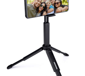 Grundig selfie stick med stativ lämplig för smartphones i svart, 5×6,5×24,5 cm